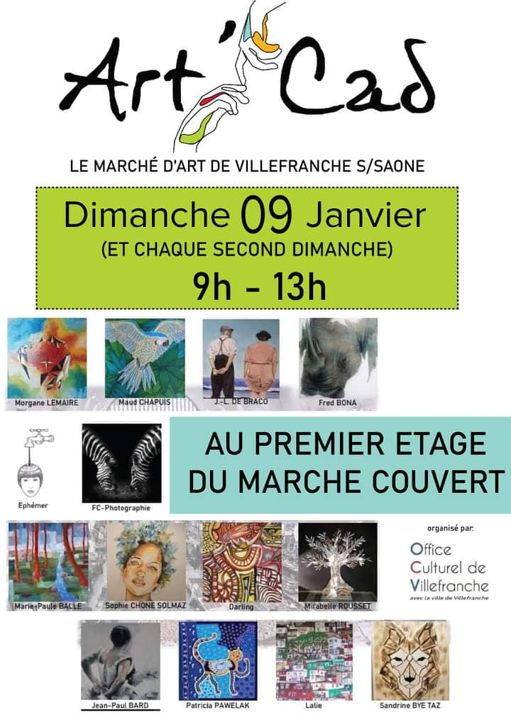 Affiche expo-vente d'art du 9 janvier - Maud Chapuis