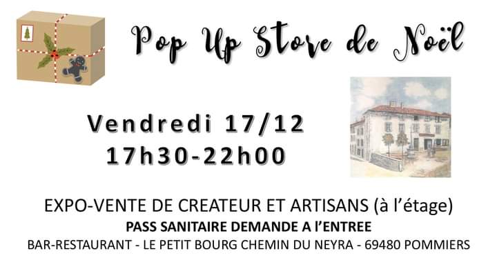 Affiche Pop up store de noël le petit bourg - Maud Chapuis