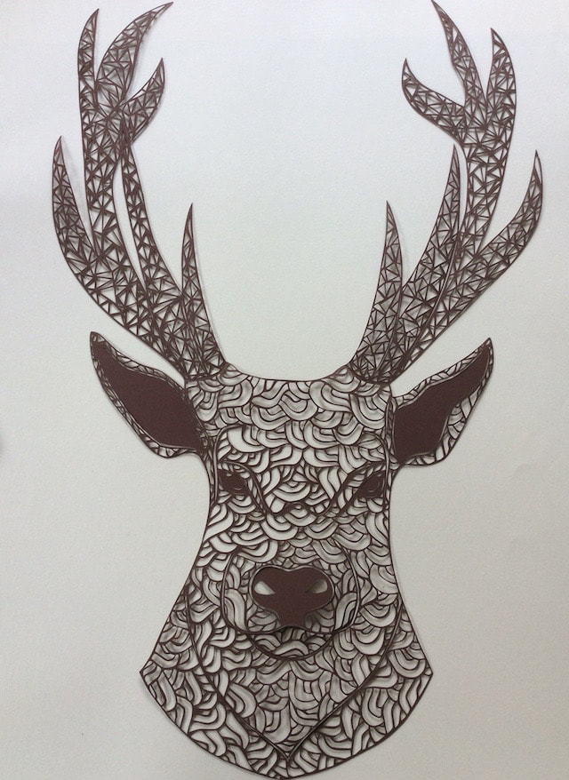 Cerf - World's Animals - Maud Chapuis Paper Art