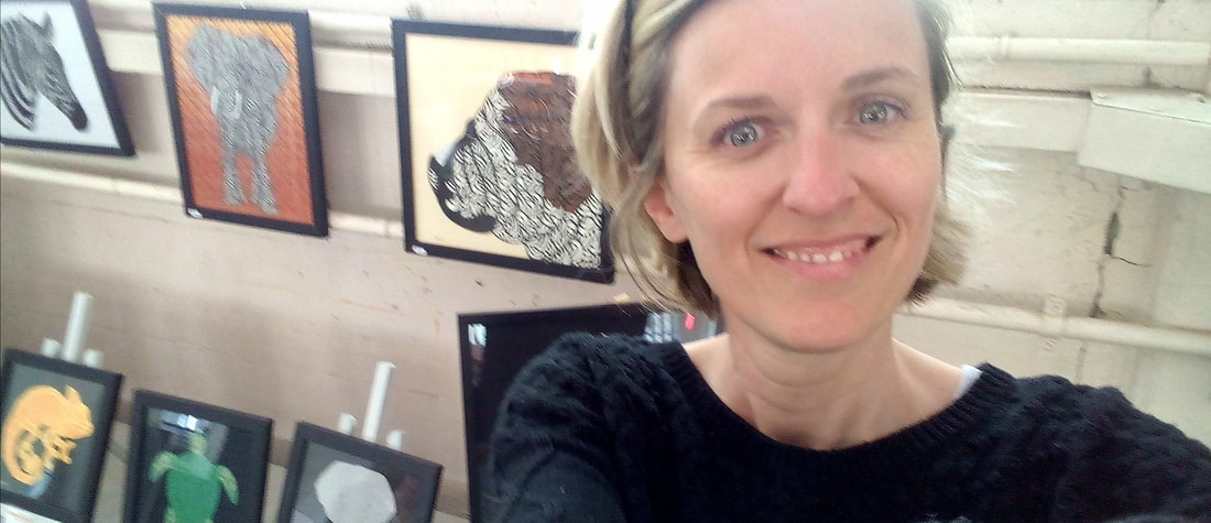 Selfie au marché d'art du 8 mai 2022 - Villefranche s/s - Maud Chapuis