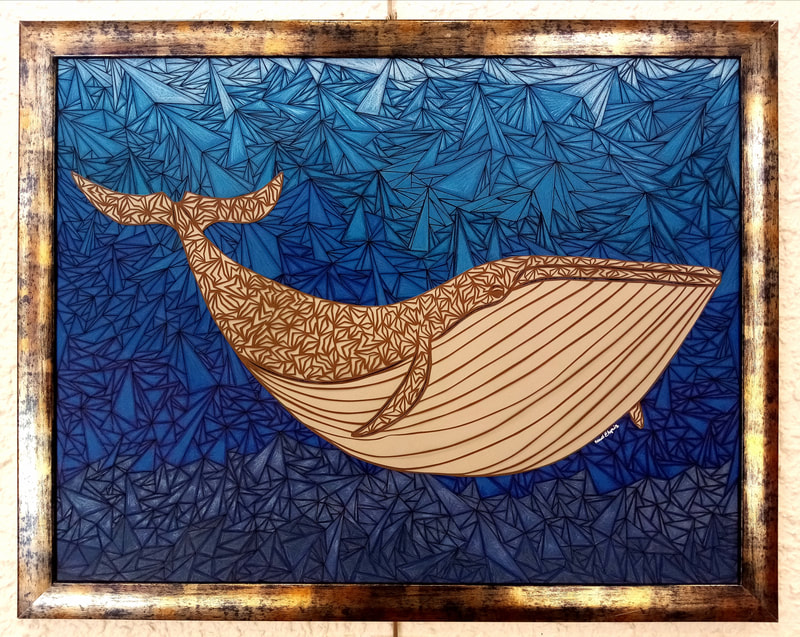 Exposition à la galerie de Villefranche s/s - Baleine bleue - Maud Chapuis