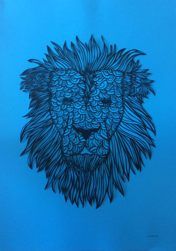 Tête de lion - World's Animals - Maud Chapuis Paper Art