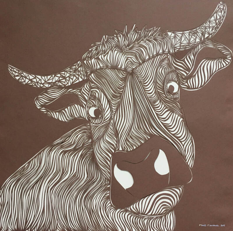 Vache II - World's Animals - Maud Chapuis Paper Art
